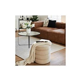 Hoom Concept Relax Teddy Beyaz Sandıklı Puf