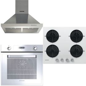 Hoover 3051W - HVWM6MW - HCH6MXTK Beyaz Inox 3'lü Ankastre Set