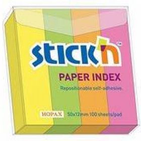 Hopax 21613 50x12 mm Neon Parmak Yapışkanlı Not Kağıdı