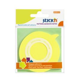 Hopax Balon Şekilli 50 YP 70x70 Sarı Stıckn Yapışkanlı Not Kağıdı