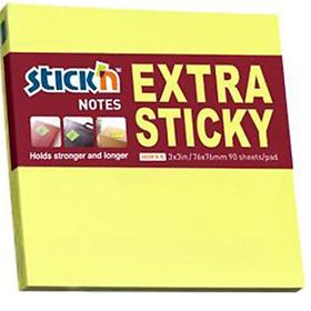 Hopax Extra 90 YP 76x76 Neon Sarı Stıckn Yapışkanlı Not Kağıdı