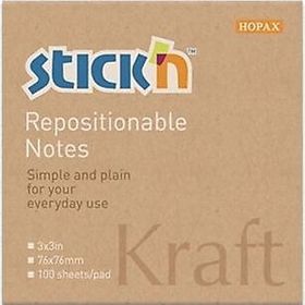 Hopax Kraft 100 YP 76x76 Stıckn Yapışkanlı Not Kağıdı