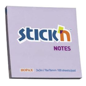 Hopax Stıckn 76X76 mm Pastel Lila 100 Yaprak Yapışkanlı Not Kağıdı