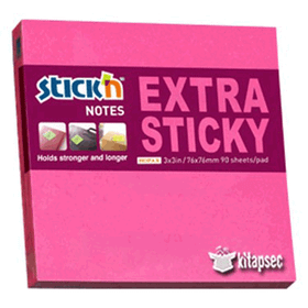 Hopax Stickn Extra 90 Yaprak 76x76 mm Neon Yapışkanlı Not Kağıdı