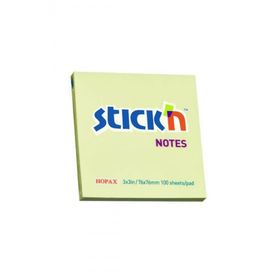 Hopax Stick'n Sarı 76x76 mm Yapışkanlı Bloknot