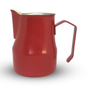 Horecamark Kırmızı Milk Pitcher 500 ml Paslanmaz Çelik Ördek Ağızlı Süt Potu