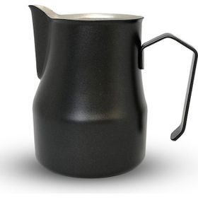 Horecamark Siyah Milk Pitcher 500 ml Paslanmaz Çelik Ördek Ağızlı Süt Potu