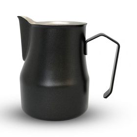 Horecamark Siyah Milk Pitcher 500 ml Paslanmaz Çelik Ördek Ağızlı Süt Potu