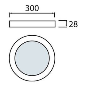 Horoz Sıva Üstü Yuvarlak Beyaz Kasa Caroline-24 24w Günışığı Led Panel