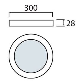 Horoz Sıva Üstü Yuvarlak Beyaz Kasa Caroline-24 24w Günışığı Led Panel