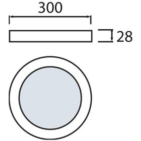 Horoz Sıva Üstü Yuvarlak Beyaz Kasa Caroline-24 24w Günışığı Led Panel