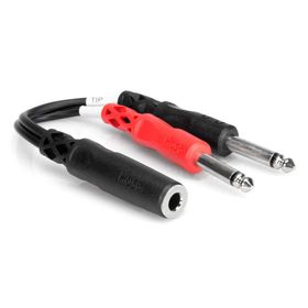 Hosa 1/4 inç TRS F - Dual 1/4 inç TS M Stereo Breakout Kablo