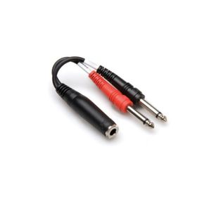 Hosa 1/4 inç TRS F - Dual 1/4 inç TS M Stereo Breakout Kablo