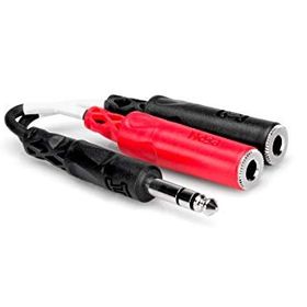 Hosa 1/4 inç TRS M Dual 1/4 inç TSF F Stereo Breakout kablo