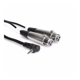 Hosa 3.5 mm 90 Derece TRS (M) Dual XLR (F) Stereo Breakout 1,5 m Kablo