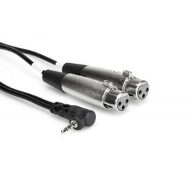 Hosa 3.5 mm 90 Derece TRS (M) Dual XLR (F) Stereo Breakout 1,5 m Kablo