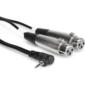 Hosa 3.5 mm 90 Derece TRS (M) Dual XLR (F) Stereo Breakout 60 cm Kablo