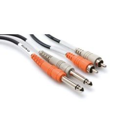 Hosa Dual 1/4 inç TS M - RCA M 2 m Balanssız Kablo