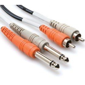 Hosa Dual 1/4 inç TS M - RCA M 4 mt Balanssız Kablo