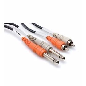 Hosa Dual 1/4 inç TS M - RCA M 4 mt Balanssız Kablo