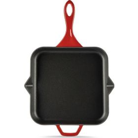 Hosse 28x28 cm Kırmızı Döküm Kare Kızartma Tava