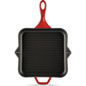Hosse Kırmızı 28x28 cm Yardımcı Kulplu Kare Grill Tava