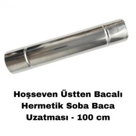 Hoşseven HDU 10 Üstten Bacalı Ayaklı 100 cm Doğalgaz Soba Baca Uzatması