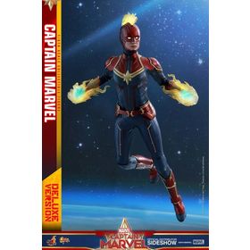 Hot Toys MMS522 Captain Marvel Deluxe Version Sixth Scale Figure