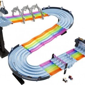 Hot Wheels GXX41 Mario Kart Gökkuşağı Yolu 2 Adet 1:64 Ölçekli Arabası ile 2.5 mt Uzunluğundaki Pist Seti