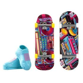 Hot Wheels HXL17-HXL18 Skate Retro Temalı 2'li Ayakkabı ve Parmak Kaykay