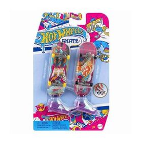 Hot Wheels HXL17-HXL19 Skate Retro Temalı 2'li Ayakkabı ve Parmak Kaykay