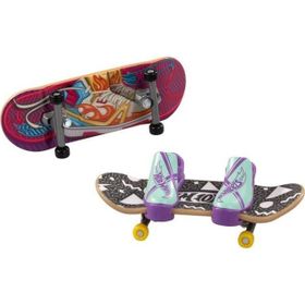 Hot Wheels HXL17-HXL19 Skate Retro Temalı 2'li Ayakkabı ve Parmak Kaykay