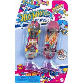 Hot Wheels HXL17-HXL19 Skate Retro Temalı 2'li Ayakkabı ve Parmak Kaykay