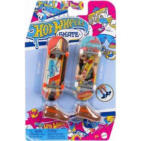 Hot Wheels HXL17-HXL20 Skate Retro Temalı 2'li Ayakkabı ve Parmak Kaykay