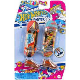 Hot Wheels HXL17-HXL20 Skate Retro Temalı 2'li Ayakkabı ve Parmak Kaykay