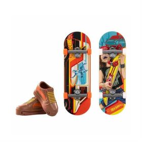 Hot Wheels HXL17-HXL20 Skate Retro Temalı 2'li Ayakkabı ve Parmak Kaykay