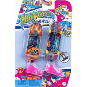 Hot Wheels HXL17-HXL21 Skate Retro Temalı 2'li Ayakkabı ve Parmak Kaykay