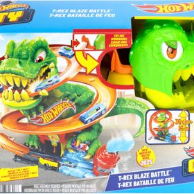 Hot Wheels JBM73 T-Rex ve İtfaiye İstasyonu Oyun Seti