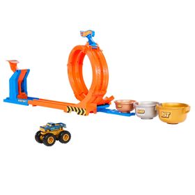 Hot Wheels JBX64 Monster Trucks Döngü ve Takla Bigfoot Oyun Parkuru