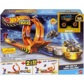 Hot Wheels JBX64 Monster Trucks Döngü ve Takla Bigfoot Oyun Parkuru