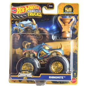 Hot Wheels JDV96-JDW03 Rhinomite Monster Trucks Bigfoot Trophy Şampiyonları Tekli Arabalar