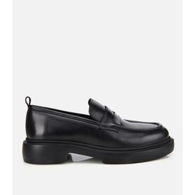Hotiç 02AYH311850A100 Erkek Deri Siyah Yüksek Tabanlı Klasik Loafer