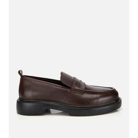 Hotiç 02AYH311850A480 Erkek Deri Kahverengi Yüksek Tabanlı Klasik Loafer
