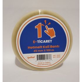 Hotmelt 45 mm 100 m Şeffaf 6’lı Paket Koli Bandı
