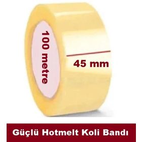 Hotmelt Şeffaf 45 mm 100 m Koli Bandı
