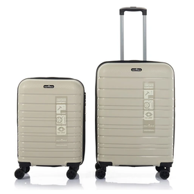 Hotowa Gold PP 8010 Ekru TSA Kilitli İkili Valiz Seti