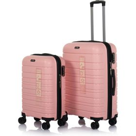Hotowa Gold PP 8010 Pembe TSA Kilitli İkili Valiz Seti