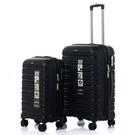 Hotowa Gold PP 8010 Siyah TSA Kilitli İkili Valiz Seti