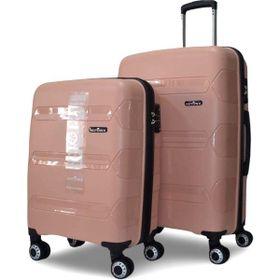 Hotowa Gold Pp 8011 Pembe Bej Tsa Kilitli İkili Valiz Seti