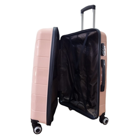 Hotowa Gold Pp 8011 Pembe Bej Tsa Kilitli İkili Valiz Seti